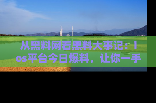 从黑料网看黑料大事记：ios平台今日爆料，让你一手掌握八卦内幕
