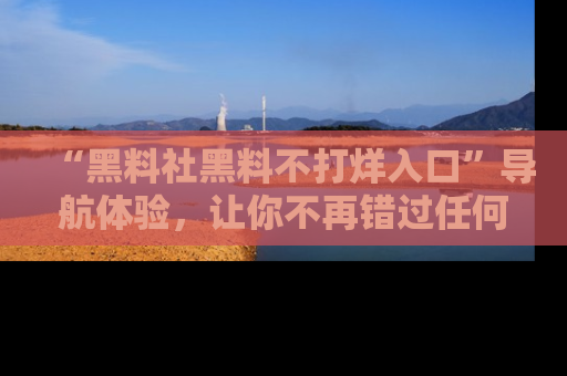 “黑料社黑料不打烊入口”导航体验，让你不再错过任何精彩黑料