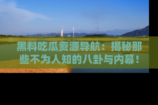 黑料吃瓜资源导航：揭秘那些不为人知的八卦与内幕！