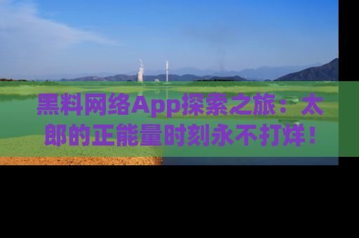 黑料网络App探索之旅：太郎的正能量时刻永不打烊！